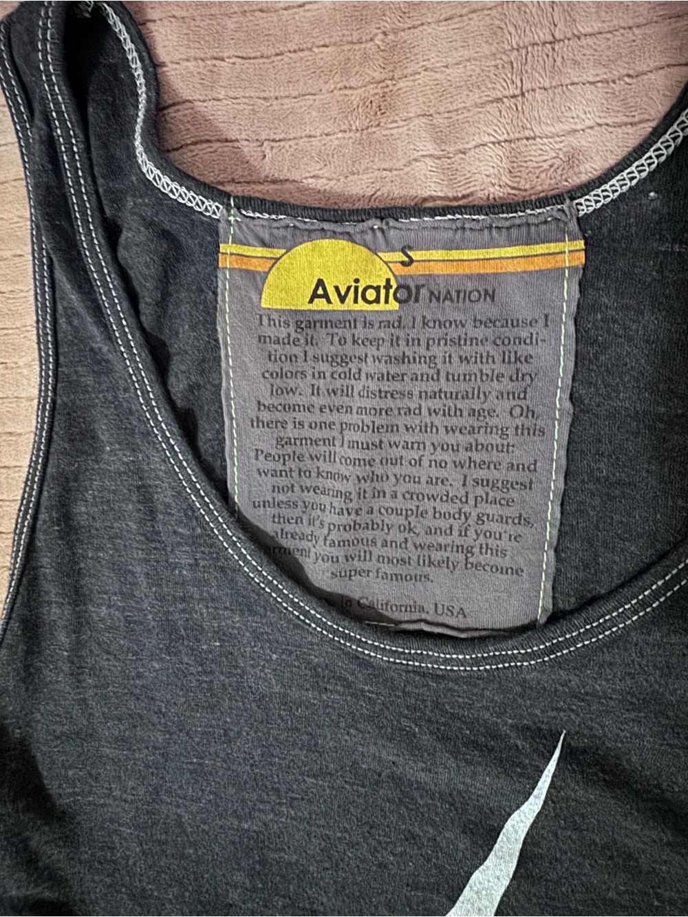Aviator Nation Lightning Bolt Unisex Tank - Picture 4 of 5